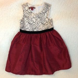 Old Navy 4T Red & Cream Holiday Dress